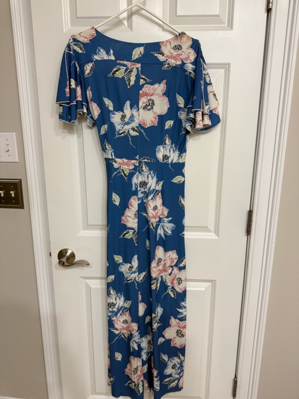 French Connection Blue Floral Wrap Maxi Dress - Picture 3 of 5